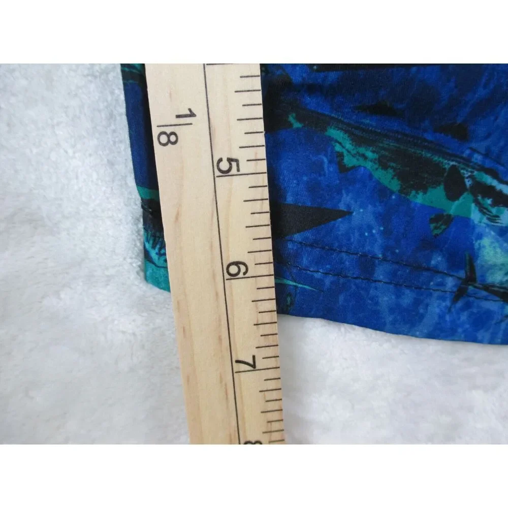 Reel Legends Swim Trunks Mens 2XL XXL Blue Board Shorts Bathing Suit‎ Sharks